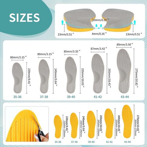 Corrective Over Supination Shoe Inserts,Women and Men High Arch Support, Heel Wedge Orthotic Inserts for Foot Alignment,Bow Legs,Flat Feet,O/X Leg,Knock-Knees (Size : 43-44) in Saudi Arabia