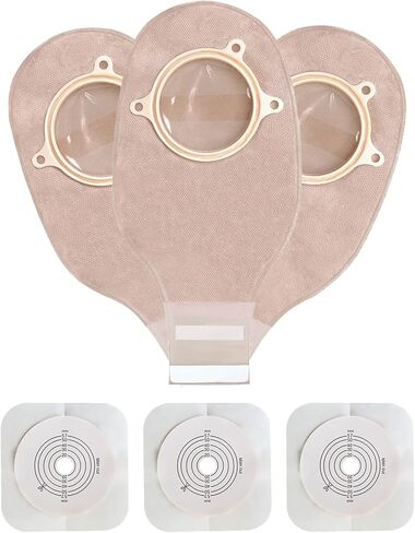 15+6 قطع من اكياس فغر القولون، لوازم فغر القولون، كيس فغر من قطعة واحدة قابل للتصريف للعناية بفغر اللفائف، مقصوصة لتناسب in Kuwait