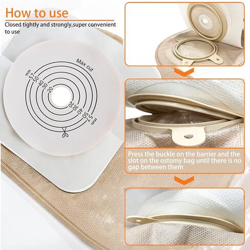 15+6 قطع من اكياس فغر القولون، لوازم فغر القولون، كيس فغر من قطعة واحدة قابل للتصريف للعناية بفغر اللفائف، مقصوصة لتناسب in Kuwait