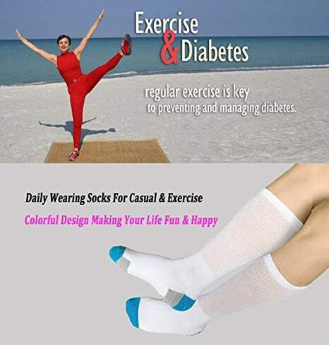 جوارب طاقم رياضية لمرضى السكري غير ملزمة ماصة للرطوبة وسادة اللباس جوارب | السفر جوارب غير رسمية 3 أزواج ... in Kuwait