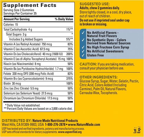 Nature Made Multi for Him, Multivitamin for Men for Energy Metabolism Support, Mens Multivitamins, 70 Gummy Vitamins and Minerals, 35 Day Supply in Saudi Arabia