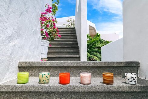 Lapule Luxury Orange Blossom Scented Candle in Handblown Decorative Glass Jar | Long Burning Aromatherapy Soy Wax Candles with Natural Fragrance Essential Oils | for Women Gifts | Home and Bath Decor in Saudi Arabia