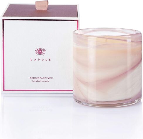 Lapule Luxury Orange Blossom Scented Candle in Handblown Decorative Glass Jar | Long Burning Aromatherapy Soy Wax Candles with Natural Fragrance Essential Oils | for Women Gifts | Home and Bath Decor in Saudi Arabia