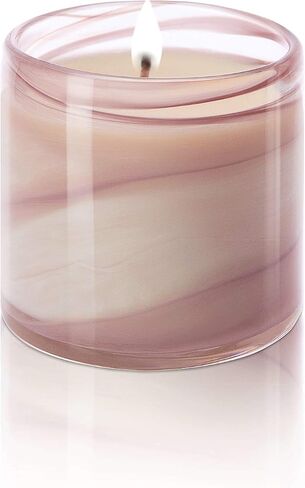 Lapule Luxury Orange Blossom Scented Candle in Handblown Decorative Glass Jar | Long Burning Aromatherapy Soy Wax Candles with Natural Fragrance Essential Oils | for Women Gifts | Home and Bath Decor in Saudi Arabia
