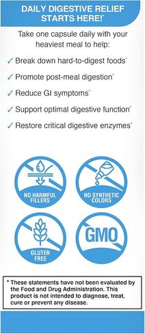 Peptiva Daily Digestive Enzymes, Full-Spectrum, Daily Digestive Health, Supports Break-Down of Foods & Post-Meal Digestion, 30ct in Kuwait