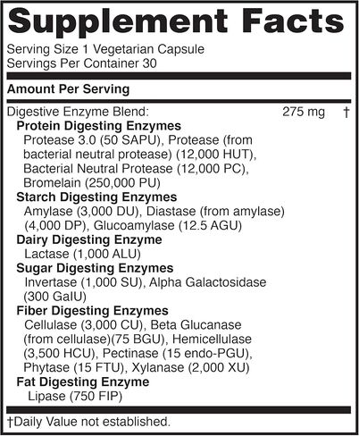 Peptiva Daily Digestive Enzymes, Full-Spectrum, Daily Digestive Health, Supports Break-Down of Foods & Post-Meal Digestion, 30ct in Kuwait