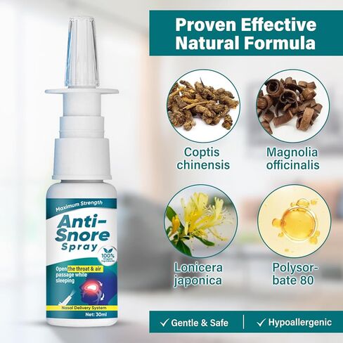 أجهزة مكافحة الشخير، رذاذ عشبي طبيعي مضاد للشخير، يساعد بشكل فعال على تقليل الشخير أثناء النوم، حل للشخير لتحسين راحة التنفس in Kuwait