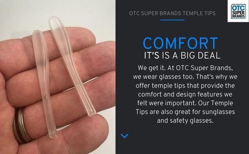 OTC Super Brands Temple Tips Pair Eyewear Comfort and Reduced Slippage - Fits Medium to Large Size Frames - Not Wire or Narrow Frames - (3 Pairs) in Kuwait
