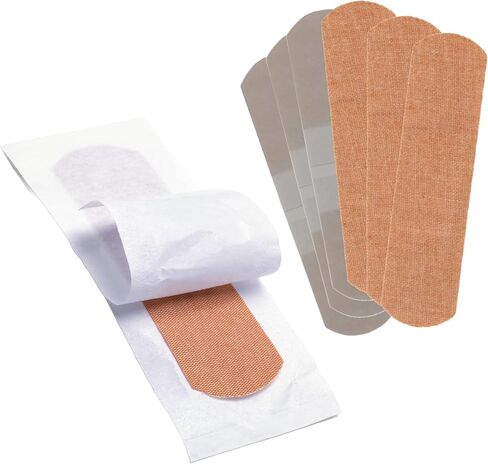 200 Fabric Flexible Adhesive Bandage Strips - 3" x 3/4" Breathable Bandages with Non-Stick Pad - Latex Free for First Aid Kit Wound Care and Protection (2 Packs of 100) in Kuwait