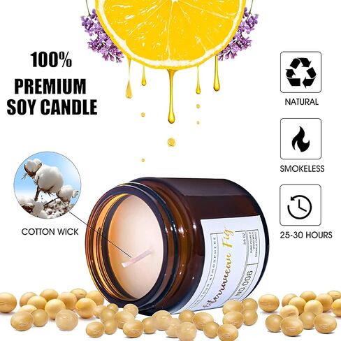 6 Pack Candle Gift Set, Candles for Women/Mom, Aromatherapy Soy Wax Jar Candles for Home Scented, Stress Relief Scented Candle Set for Christmas, Thanksgiving, Birthday,Valentine's Day in Saudi Arabia