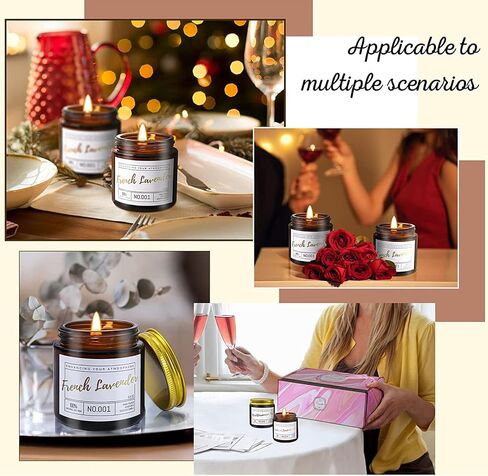 6 Pack Candle Gift Set, Candles for Women/Mom, Aromatherapy Soy Wax Jar Candles for Home Scented, Stress Relief Scented Candle Set for Christmas, Thanksgiving, Birthday,Valentine's Day in Saudi Arabia
