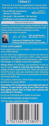 Vitabiotics Wellbaby Multi-Vitamin Liquid - Immune System Multivitamin for Infants and Babies Ages 6 Months to 4 Years - 150mL in Saudi Arabia