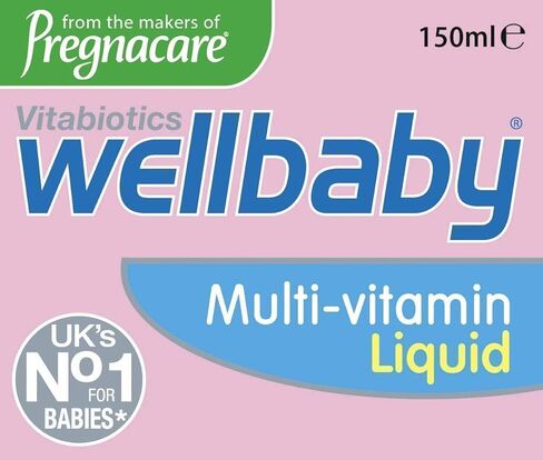 Vitabiotics Wellbaby Multi-Vitamin Liquid - Immune System Multivitamin for Infants and Babies Ages 6 Months to 4 Years - 150mL in Saudi Arabia