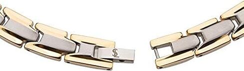 قلادة علاج مغناطيسي أنيقة من التيتانيوم للرجال والنساء، وتخفيف آلام التهاب المفاصل والرقبة والصداع النصفي والأكتاف والظهر - قلادات مغناطيسية للرجال والنساء (رمادي معدني) من Smarter LifeStyle in Kuwait