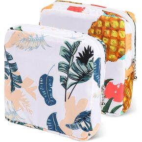 2 قطعة حقيبة الدورة الشهرية، حقيبة تخزين المناديل الصحية، حقيبة كوب الحيض، أكياس تخزين المناديل الصحية المحمولة مع سحاب، حقيبة الدورة الشهرية الانثوية للدورة الاولى للفتيات المراهقات والنساء والسيدات in Kuwait