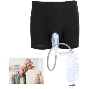 كيس بول، سروال سلس البول يمكن ارتداؤه للرجال، نظام مبولة مع حقيبة تجميع محمولة مانعة للتسرب، حامل قسطرة تبول للساق، حقيبة مبولة للرجال، حقيبة بول، سروال لسلس البول لكبار السن in Kuwait