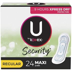 U By Kotex Regular Security Maxi 24 Count (Pack of 2) in Saudi Arabia