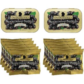 Dr. Doolittle’s Classic Soft Fruit Pastilles for Voice and Throat, Blackcurrant Flavor, 2.12 Ounce Tin, approximately 25 Count Package