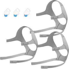 3-Pack Headgear Straps for AirFit F20 /AirTouch F20 - Replacement CPAP Headgear for F20 Full-face Mask, Elasticity Soft Headgear - Included Magnetic Clips (Medium) in Kuwait