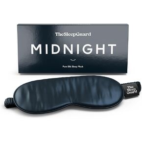 قناع النوم من الحرير النقي TheSleepGuard [100% حرير التوت 6A، 22 أم] أساسيات السفر التي تحجب الضوء. أفضل أقنعة العين لمكافحة الشيخوخة للنوم. أسود أويكو تكس معصوب العينين. أغطية العين للرجال والنساء والأطفال