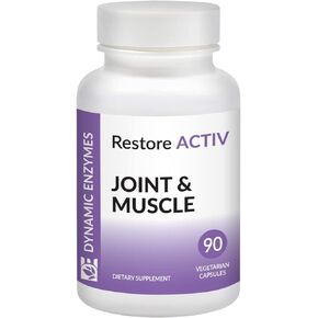 Restore ACTIV -Muscle, Joint & Tissue Support, Acid-Resistant Serrapeptase and Nattokinase - Systemic Enzymes | 40 Count