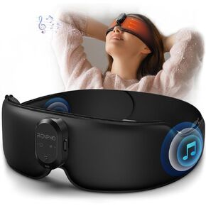 قناع عين ساخن مع سماعة رأس بلوتوث، قناع النوم الحراري اللاسلكي ثلاثي الأبعاد للعلاج العطري من رينفو للعين الجافة، قناع عين كهربائي دافئ للسفر والاسترخاء والتأمل، هدايا عيد الميلاد للرجال والنساء in Kuwait