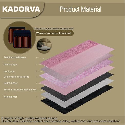جهاز تدفئة القدم الكهربائي من KADORVA، تسخين سريع، وسادة كبيرة جدًا مع 9 إعدادات للرجال والنساء ذوي الأقدام الباردة، جهاز تحكم عن بعد لتدفئة القدمين على الجانبين، هدية استرخاء مثالية للنساء in Kuwait