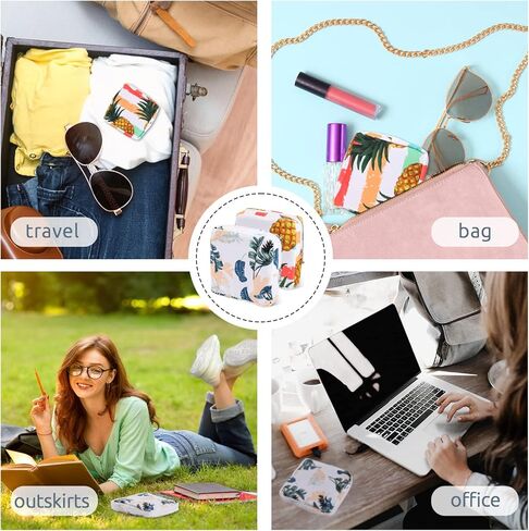 2 قطعة حقيبة الدورة الشهرية، حقيبة تخزين المناديل الصحية، حقيبة كوب الحيض، أكياس تخزين المناديل الصحية المحمولة مع سحاب، حقيبة الدورة الشهرية الانثوية للدورة الاولى للفتيات المراهقات والنساء والسيدات in Kuwait