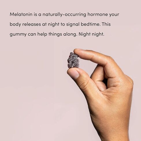 فيتامينات صمغية من الميلاتونين للنوم من HIMS & HERS مع البابونج والل-ثيانين، خالية من الغلوتين، نكهة توت الرمان المضاءة، 60 قطعة in Kuwait