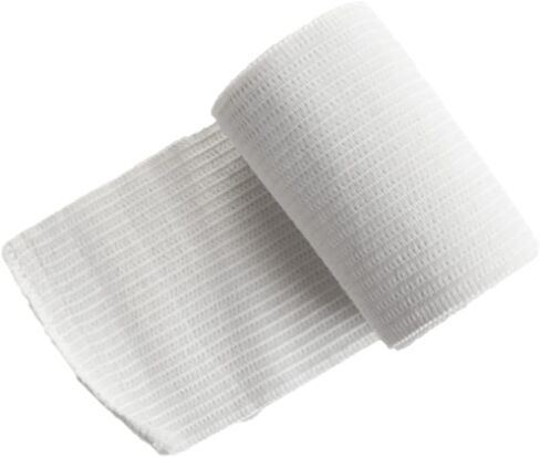 Dealmed 2" Non-Sterile Conforming Stretch Gauze Bandages, 4.1 Yards Latex Free Stretched Dressing Wrap, Medical Non-Adherent Wound Care Mesh Bandages (Box of 12 Rolls) in Saudi Arabia