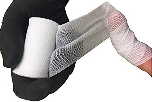 Dealmed 2" Non-Sterile Conforming Stretch Gauze Bandages, 4.1 Yards Latex Free Stretched Dressing Wrap, Medical Non-Adherent Wound Care Mesh Bandages (Box of 12 Rolls) in Saudi Arabia