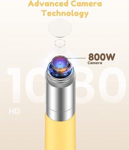 Xlife Ear Wax Removal Tool, Wireless Ear Otoscope with 6 LED Lights, Ear Cleaner with Blue Kids Electric Toothbrush, Earwax Remover for Kids, Ear Camera with 360-Degree Gyroscope for Smart Phones in Kuwait