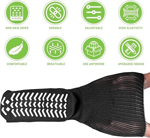 M.B. Leaf Extra Wide Mustard Socks for Swollen Feet - Non-Slip Grips, Stretch up to 30'', Ideal for Diabetics & Bariatric Use, Hospital 1 Pair in Kuwait