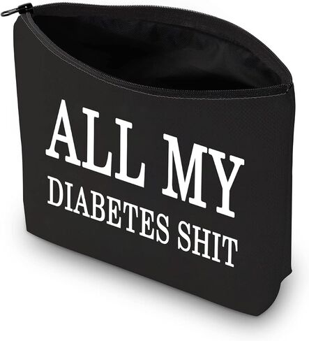MBMSO All My Diabetes Shit Bag هدايا مضحكة لمرضى السكري، حقيبة حمل لمرضى السكري، حقيبة سفر لمرضى السكري، حقيبة سفر لمريض السكري في حالات الطوارئ (All My Diabetes Shit Bag) in Saudi Arabia