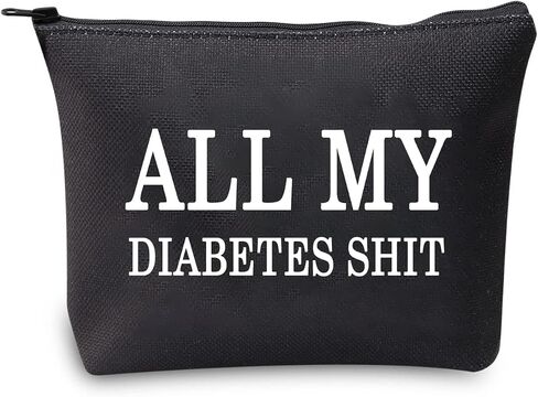 MBMSO All My Diabetes Shit Bag هدايا مضحكة لمرضى السكري، حقيبة حمل لمرضى السكري، حقيبة سفر لمرضى السكري، حقيبة سفر لمريض السكري في حالات الطوارئ (All My Diabetes Shit Bag) in Saudi Arabia