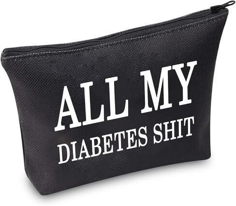MBMSO All My Diabetes Shit Bag هدايا مضحكة لمرضى السكري، حقيبة حمل لمرضى السكري، حقيبة سفر لمرضى السكري، حقيبة سفر لمريض السكري في حالات الطوارئ (All My Diabetes Shit Bag) in Saudi Arabia