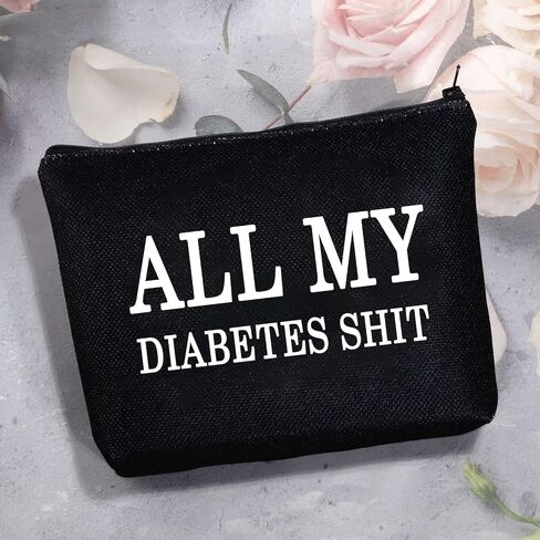 MBMSO All My Diabetes Shit Bag هدايا مضحكة لمرضى السكري، حقيبة حمل لمرضى السكري، حقيبة سفر لمرضى السكري، حقيبة سفر لمريض السكري في حالات الطوارئ (All My Diabetes Shit Bag) in Saudi Arabia