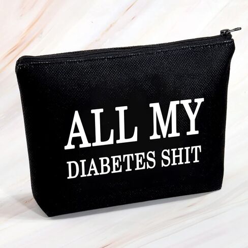 MBMSO All My Diabetes Shit Bag هدايا مضحكة لمرضى السكري، حقيبة حمل لمرضى السكري، حقيبة سفر لمرضى السكري، حقيبة سفر لمريض السكري في حالات الطوارئ (All My Diabetes Shit Bag) in Saudi Arabia