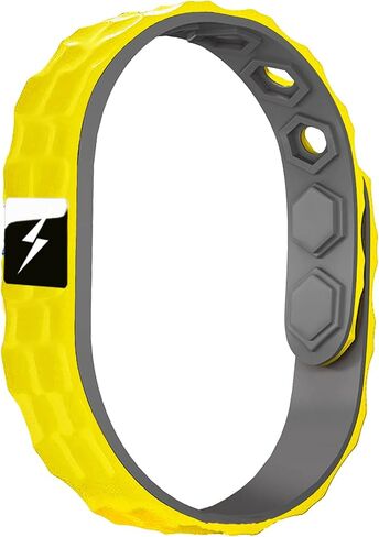 Anti Static Wrist Strap, Anti Static Wristband Rubber Bracelets, Anion Germanium Sport Silicone Bracelet, Winter Electrostatic Removal Wrist Strap for Men Women Teens (Yellow) in Kuwait