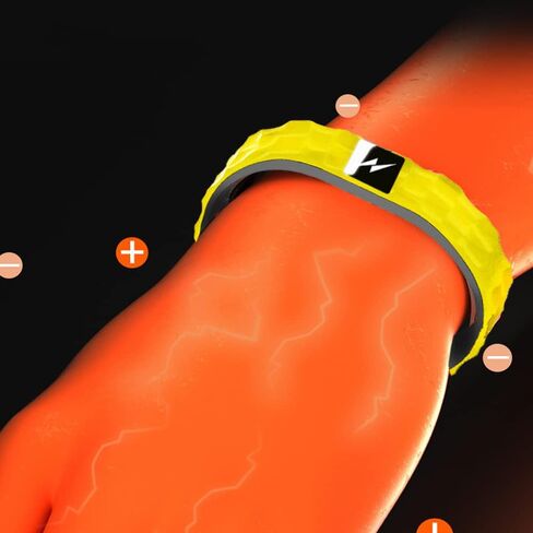 Anti Static Wrist Strap, Anti Static Wristband Rubber Bracelets, Anion Germanium Sport Silicone Bracelet, Winter Electrostatic Removal Wrist Strap for Men Women Teens (Yellow) in Kuwait