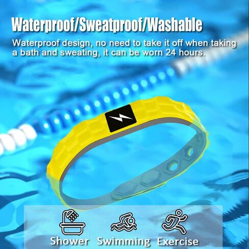 Anti Static Wrist Strap, Anti Static Wristband Rubber Bracelets, Anion Germanium Sport Silicone Bracelet, Winter Electrostatic Removal Wrist Strap for Men Women Teens (Yellow) in Kuwait