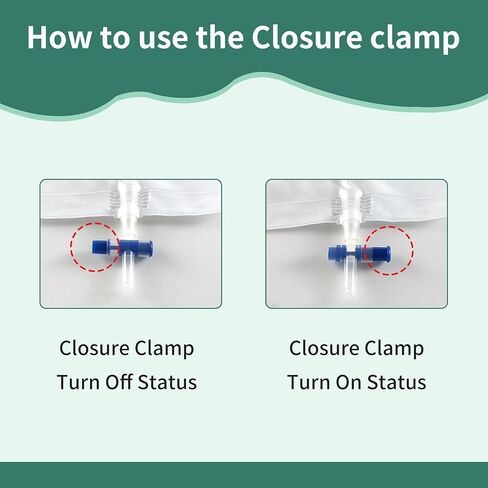 Urinary Drainage Bag(Spiral Connector), Urine Collection Bag with Anti-Reflux Chamber, Medical - Grade Drain Bag 1500ml (Pack of 5) in Kuwait