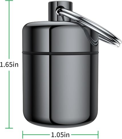 Pill Keychain Holder,(3 Pack) Small Pill Box Waterproof Fob Pill Holder Portable Mini Travel Pill Container Metal Case Bottle in Kuwait