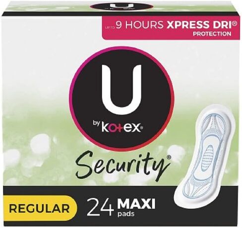 U By Kotex Regular Security Maxi 24 Count (Pack of 2) in Saudi Arabia