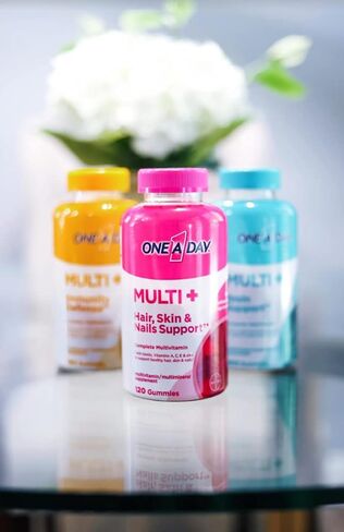 ون ا داي مالتي بلس للشعر والبشرة والاظافر، فيتامينات متعددة + تعزيز الدعم لشعر صحي وبشرة واظافر مع البيوتين وفيتامينات ايه وسي واي والزنك، 120 قطعة (كمية تكفي لمدة شهرين) in Kuwait
