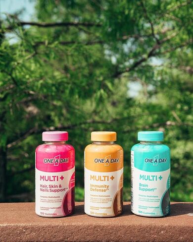 ون ا داي مالتي بلس للشعر والبشرة والاظافر، فيتامينات متعددة + تعزيز الدعم لشعر صحي وبشرة واظافر مع البيوتين وفيتامينات ايه وسي واي والزنك، 120 قطعة (كمية تكفي لمدة شهرين) in Kuwait