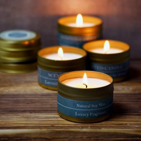 Scented Candles Gift Set for Women : 2 Pack Ocean Breeze Vanilla Candle with Wick Dipper, Strong Fragrance Soy Candle Set for Home Relaxation & Room Decor, Each 30-35 Hrs Burning in Kuwait