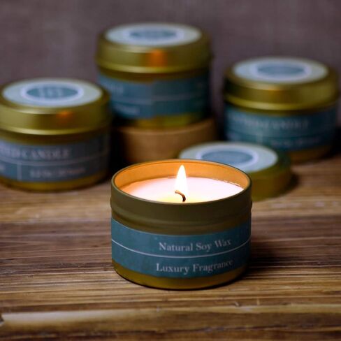 Scented Candles Gift Set for Women : 2 Pack Ocean Breeze Vanilla Candle with Wick Dipper, Strong Fragrance Soy Candle Set for Home Relaxation & Room Decor, Each 30-35 Hrs Burning in Kuwait