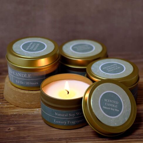 Scented Candles Gift Set for Women : 2 Pack Ocean Breeze Vanilla Candle with Wick Dipper, Strong Fragrance Soy Candle Set for Home Relaxation & Room Decor, Each 30-35 Hrs Burning in Kuwait