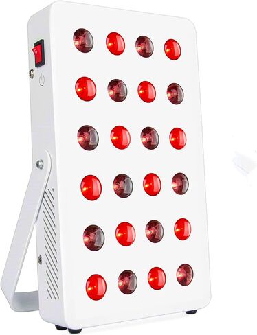 جهاز ضوء الأشعة تحت الحمراء الحمراء سيرفولي أحمر داكن 660 نانومتر و850 نانومتر بالقرب من ضوء الأشعة تحت الحمراء مع مؤقت، وجهاز تحكم عن بعد، 24 مصباح ليد ومراوح تبريد لبشرة الوجه والجسم in Kuwait